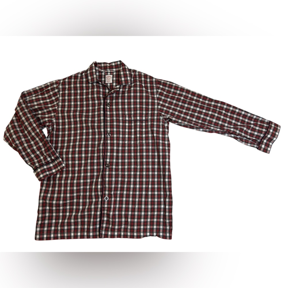 Brooks Brothers Men’s Plaid Pajama, Medium, Cotton Sleepwear